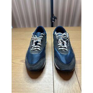 Reebok Size 8.5 Classic Sporty Fashion  Blue Gray Suede Mesh Athletic Sneakers